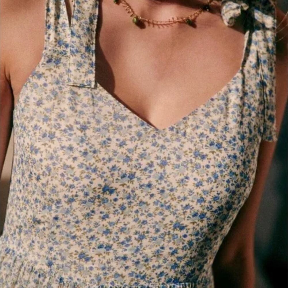 Like New* Sezane Phily Dress | Blue Flowers, 8 - Picture 9 of 14